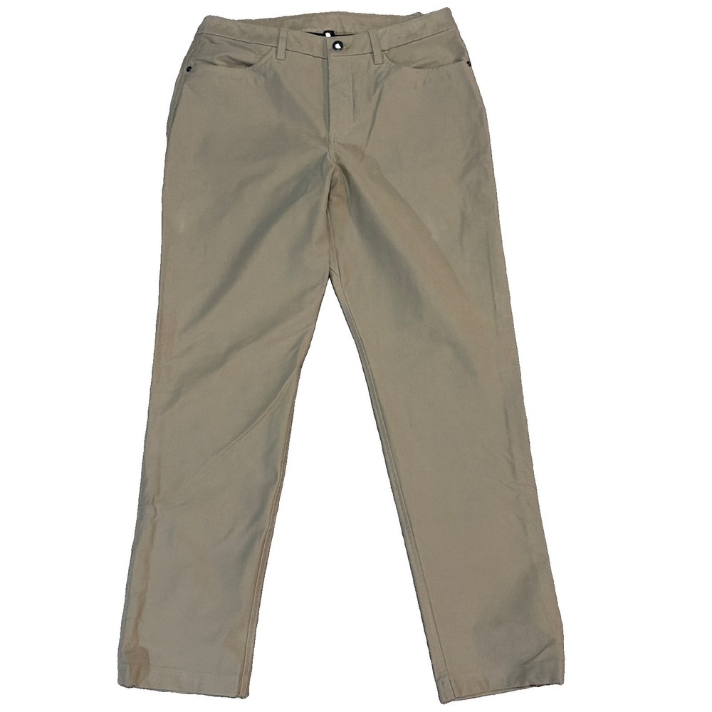 Lululemon Utilitech ABC Pants Men 31x30 Beige Slim Casual Stretch LM5AQIS